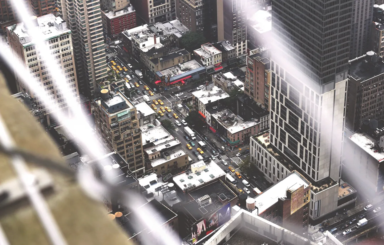 Photo wallpaper USA, United States, cars, New York, NYC, New York City, america, Empire State Building