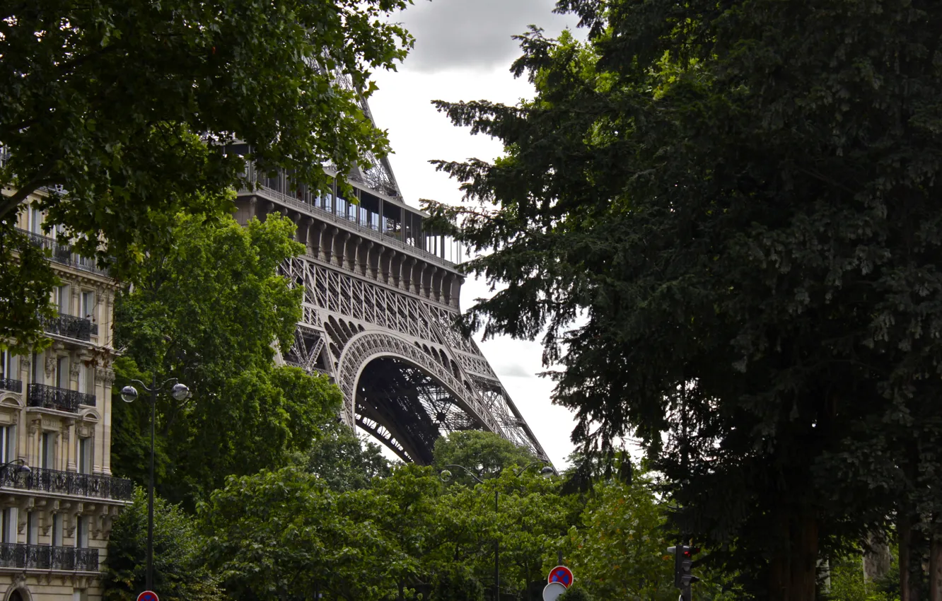 Photo wallpaper Park, Paris, Eiffel tower, Paris