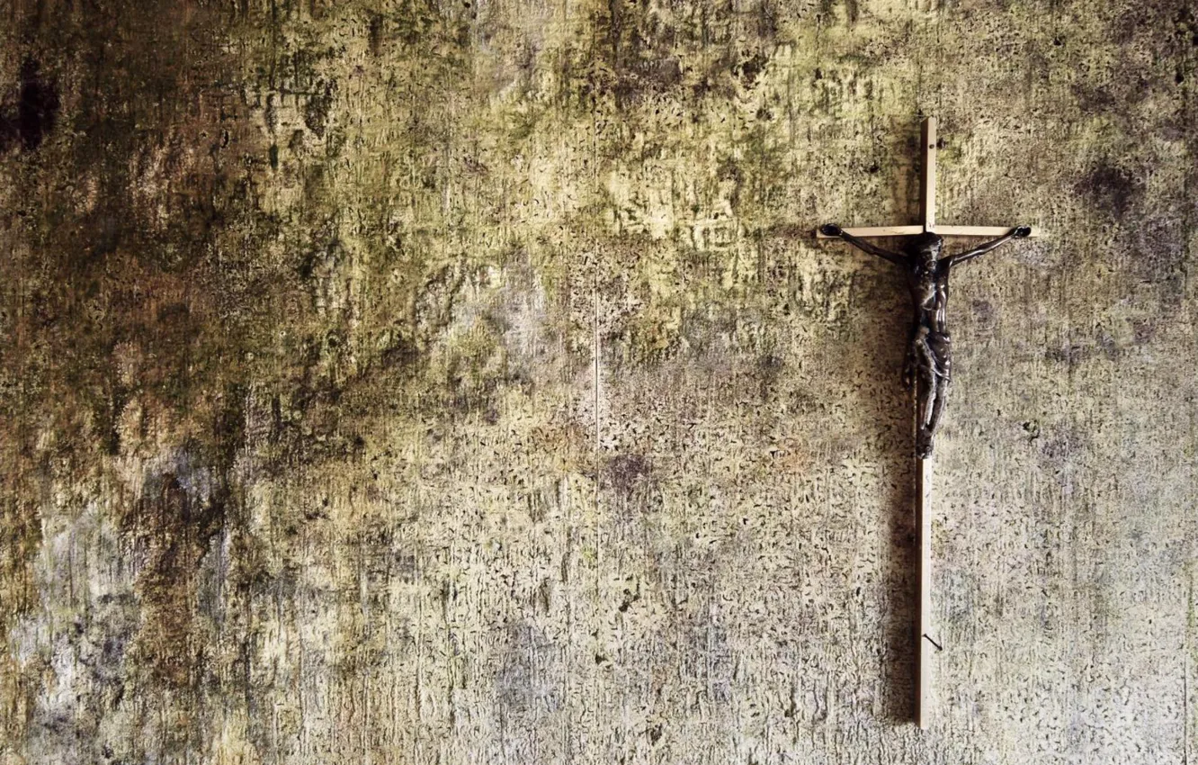 Photo wallpaper background, wall, cross