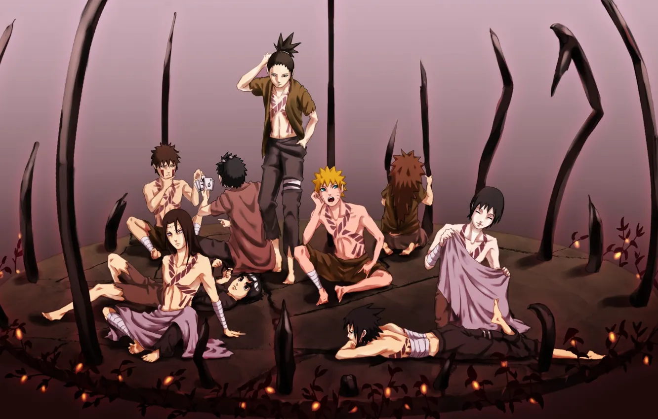 Photo wallpaper art, guys, Naruto, naruto, characters