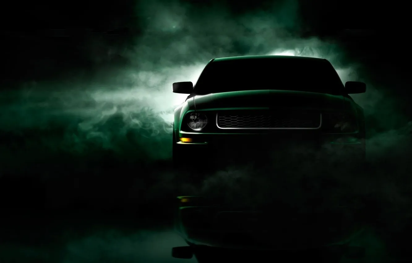 Photo wallpaper fog, Ford, mustang, cars, auto