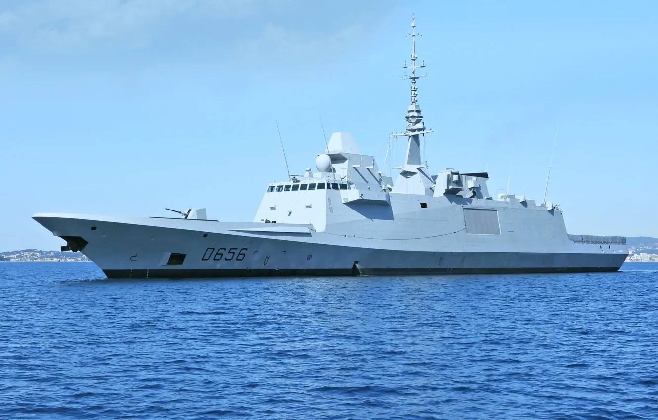 Photo wallpaper frigate, French Navy, Alsace