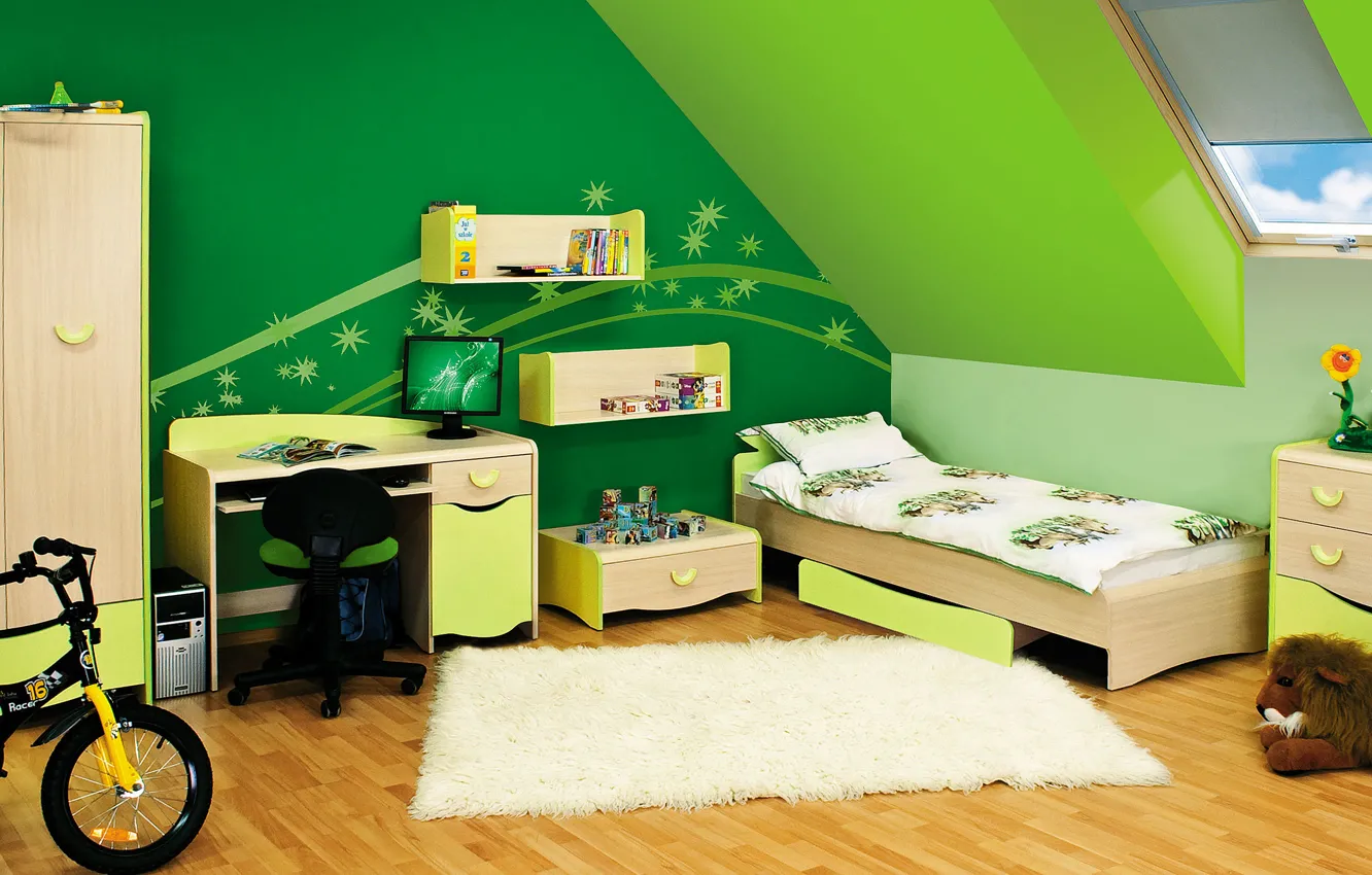 Photo wallpaper design, style, room, interior, children's
