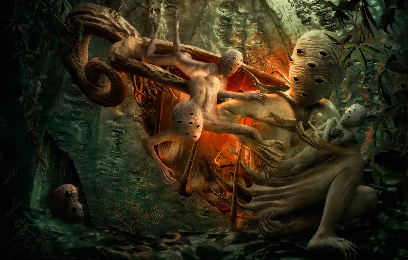 Photo wallpaper fantasy, being, art, Mother Love