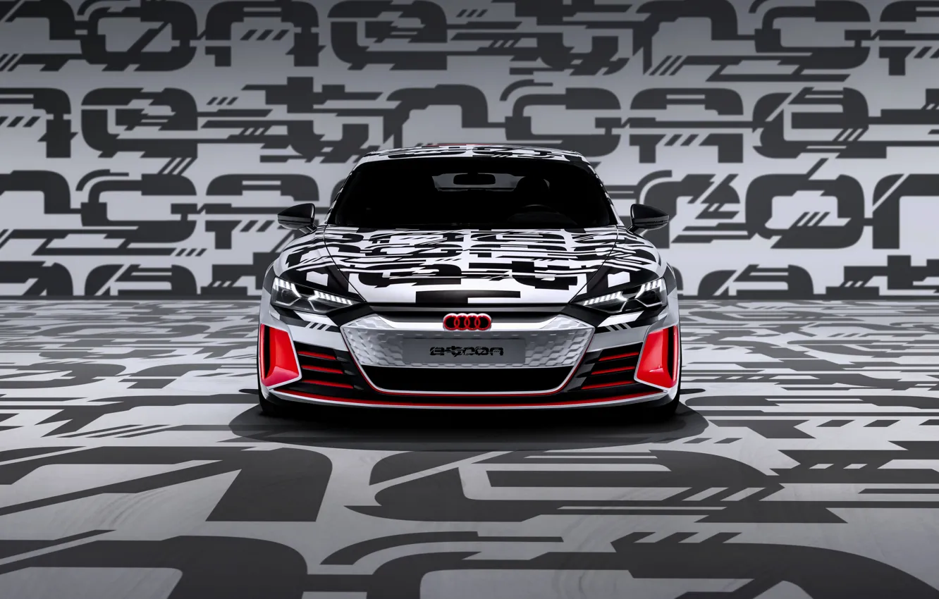Photo wallpaper Audi, coupe, characters, 2018, e-tron GT Concept, the four-door