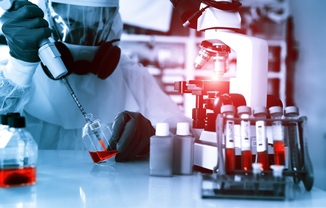 Photo wallpaper medicine, personal protective equipment, research