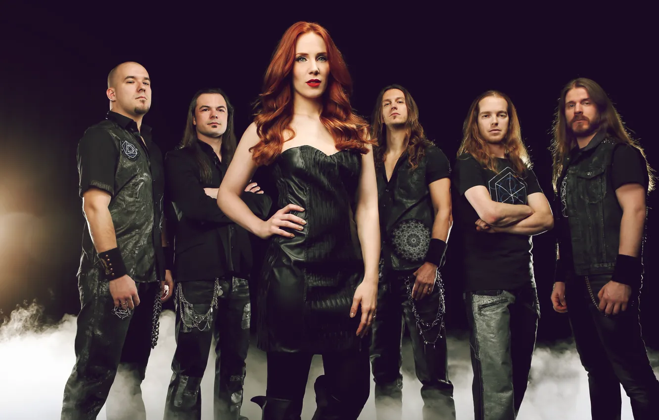Photo wallpaper metal, sympho, epica, Gothic, Isaac Delahaye, Simone Simons, Coen Janssen, Ariën Van Weesenbeek