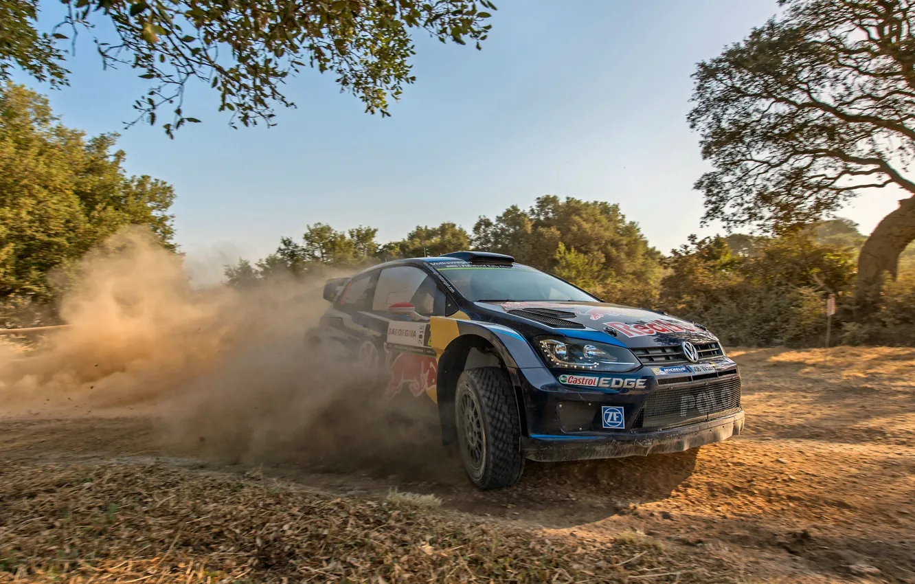 Photo wallpaper Dust, Volkswagen, WRC, Rally, Rally, Polo