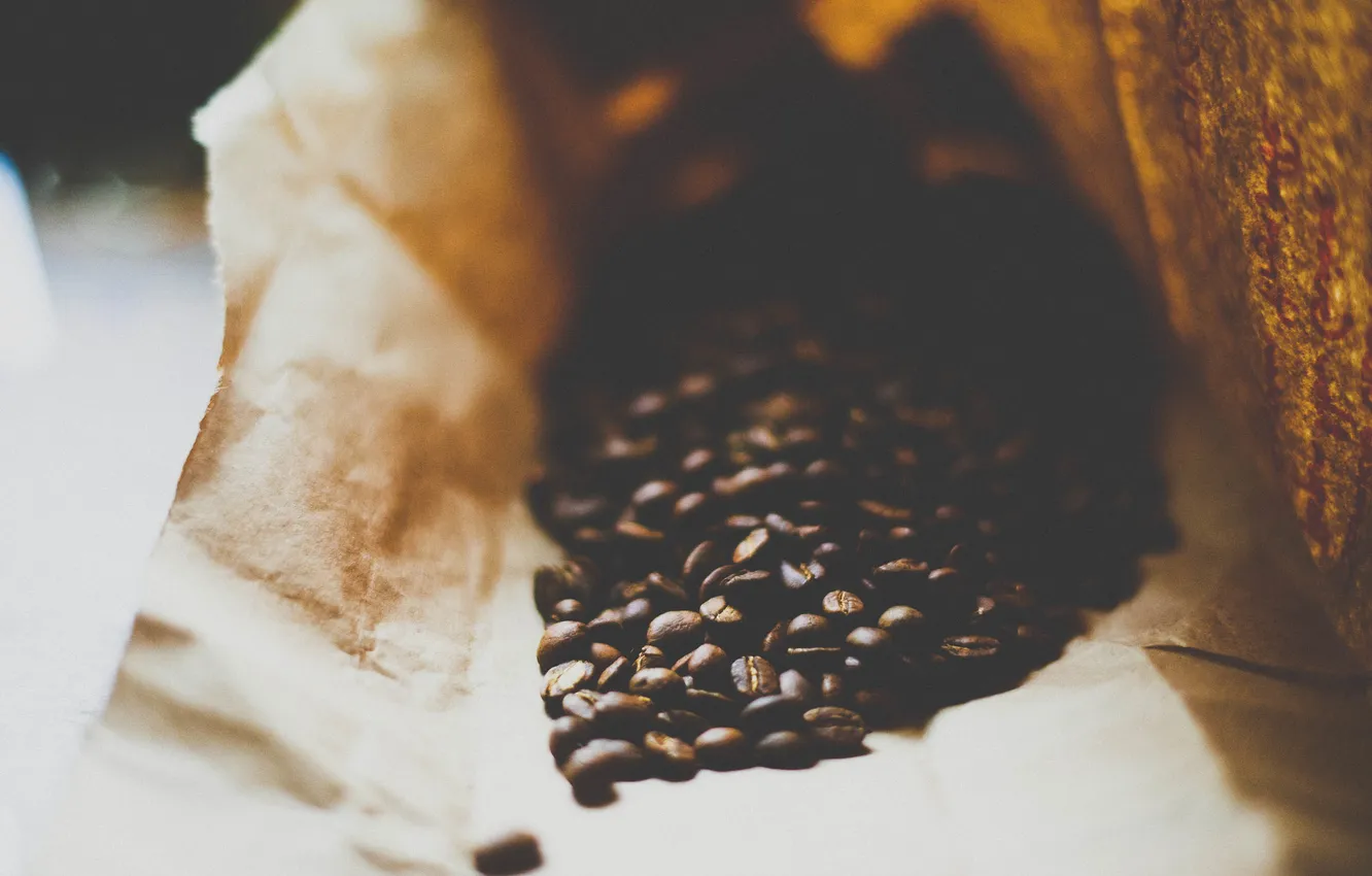 Photo wallpaper coffee, grain, a lot