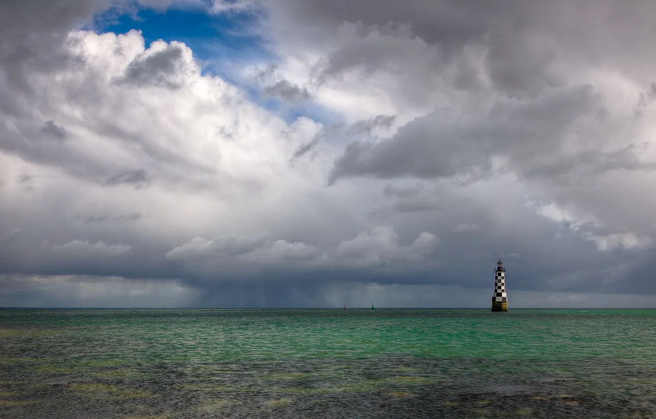 Photo wallpaper sea, landscape, lighthouse