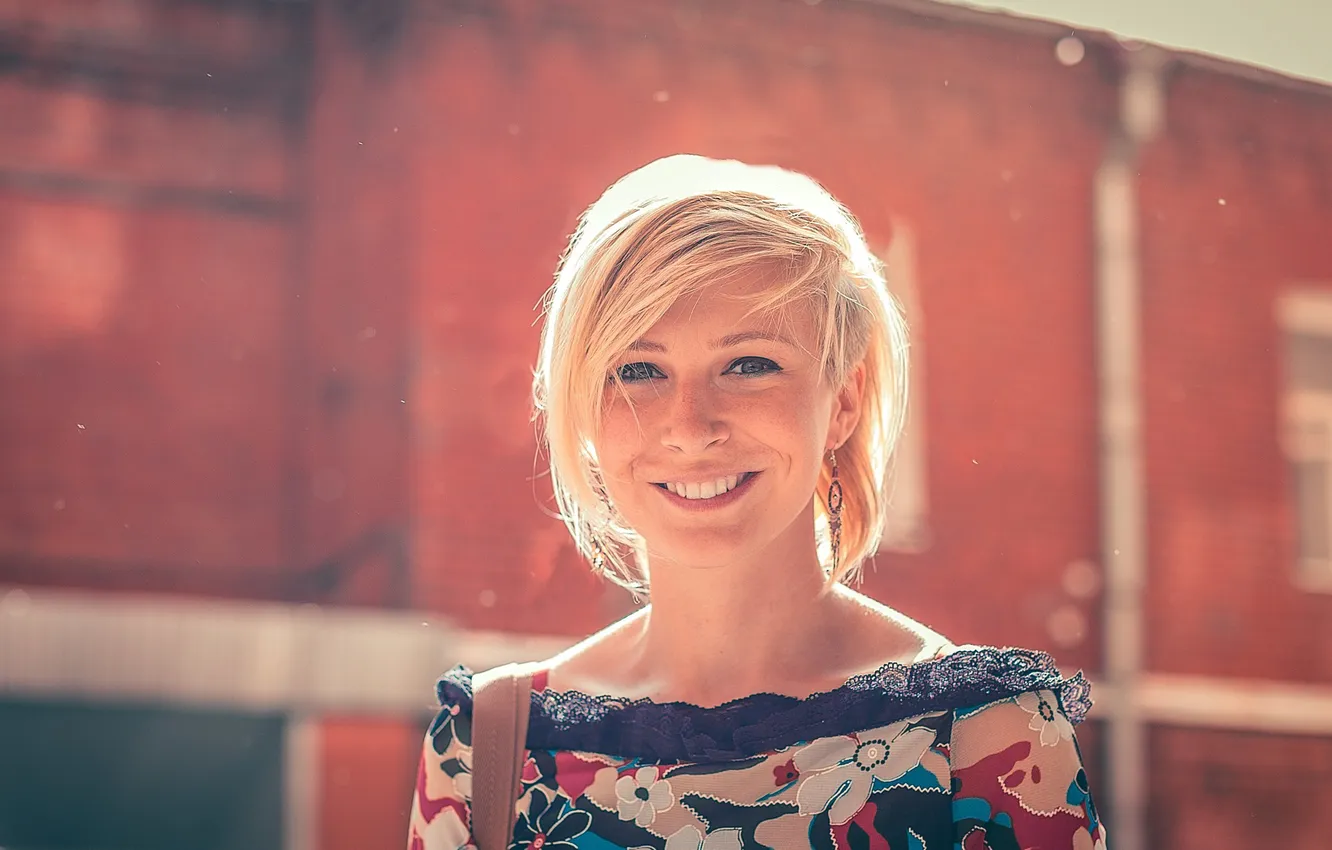 Photo wallpaper girl, smile, blonde, girl, woman, Olga Valikova, Olga Vastikova