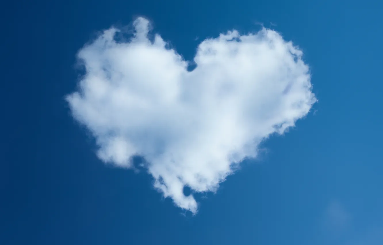 Photo wallpaper the sky, clouds, hearts