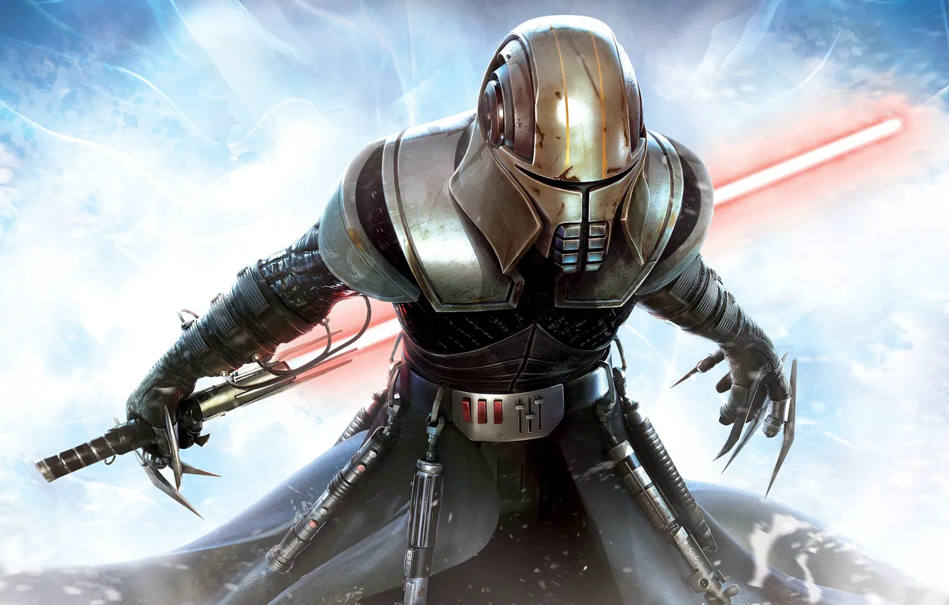 Photo wallpaper mask, Star Wars, Star wars, Lightsaber, The power of the unbridled, The Force Unleashed