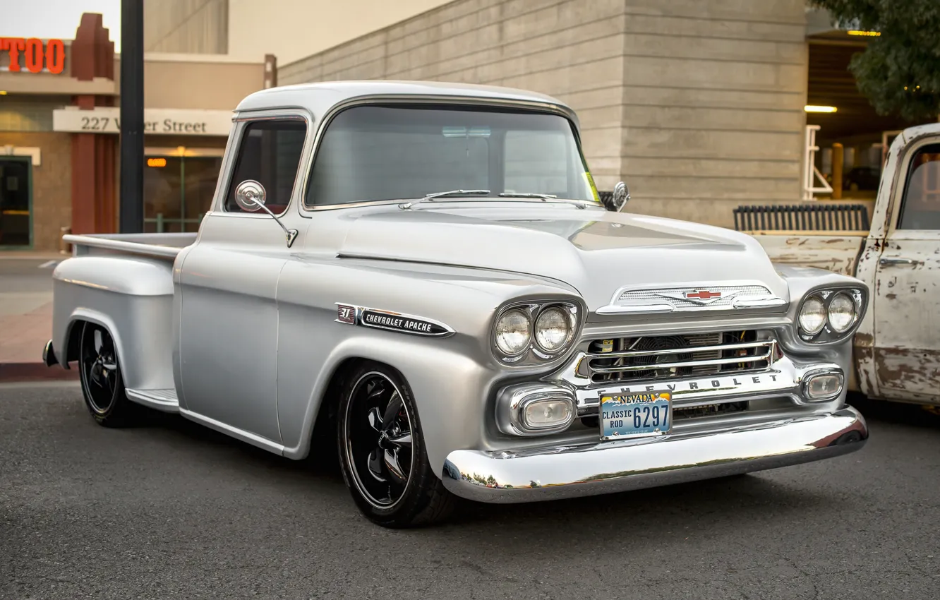 Photo wallpaper retro, classic, Chevy, 1959, Apache 3100