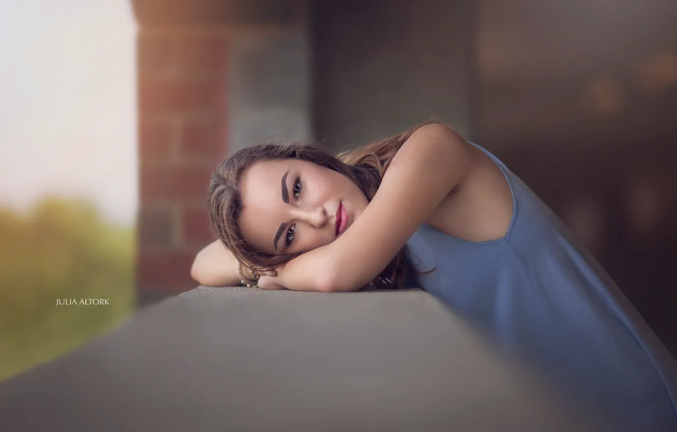 Photo wallpaper look, girl, portrait