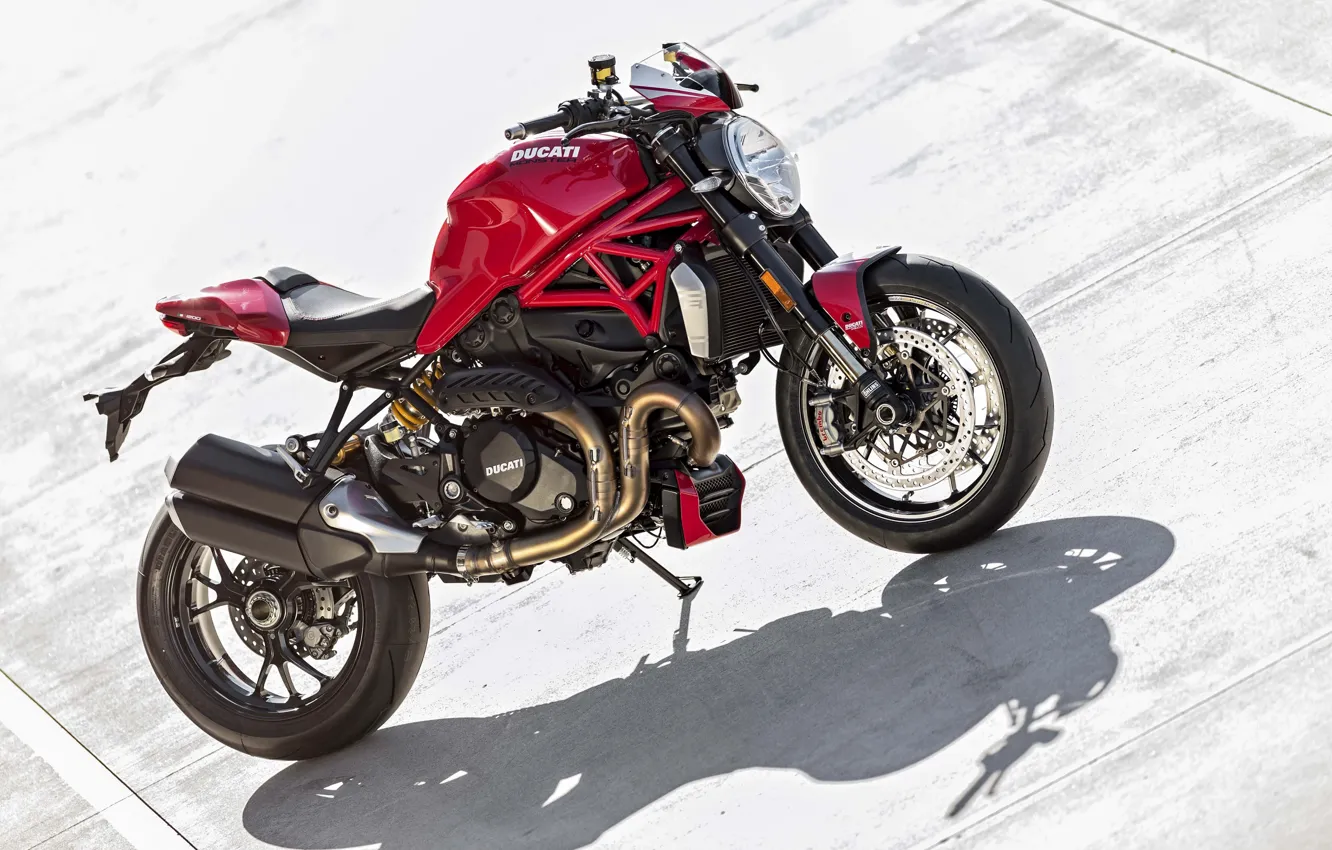 Photo wallpaper red, Ducati, Classic, moto, road, monster, bike, Legend