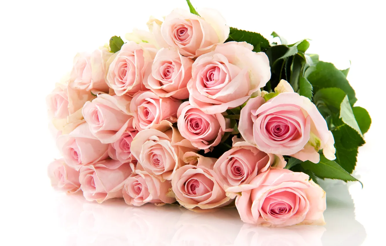 Photo wallpaper roses, bouquet, pink, flowers, roses