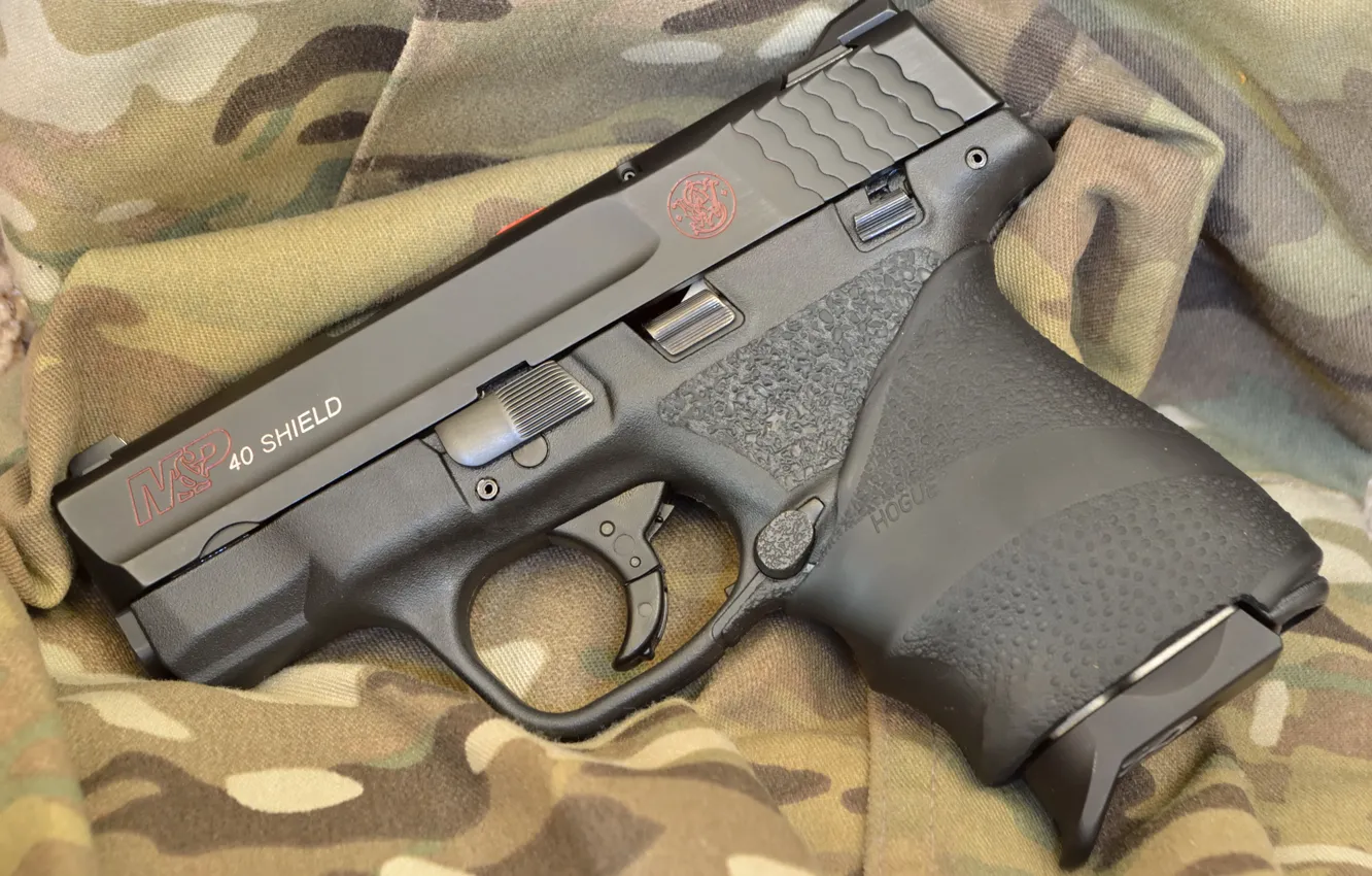 Photo wallpaper gun, weapons, background, Shield .40