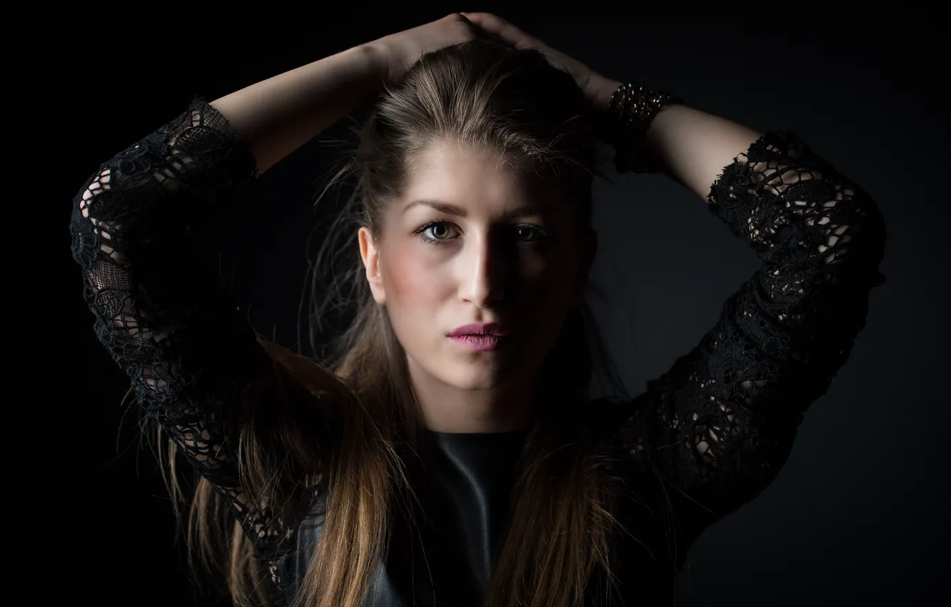 Photo wallpaper look, girl, model, hair, Amina Due