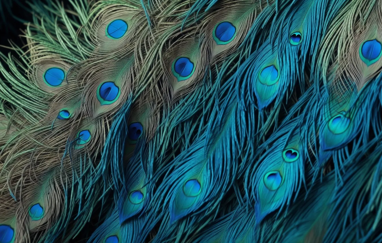 Photo wallpaper blue, green, background, green, Wallpaper, feathers, wallpaper, peacock