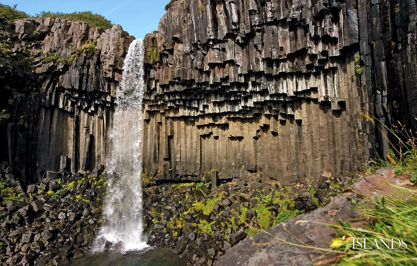 Photo wallpaper river, nature, waterfall