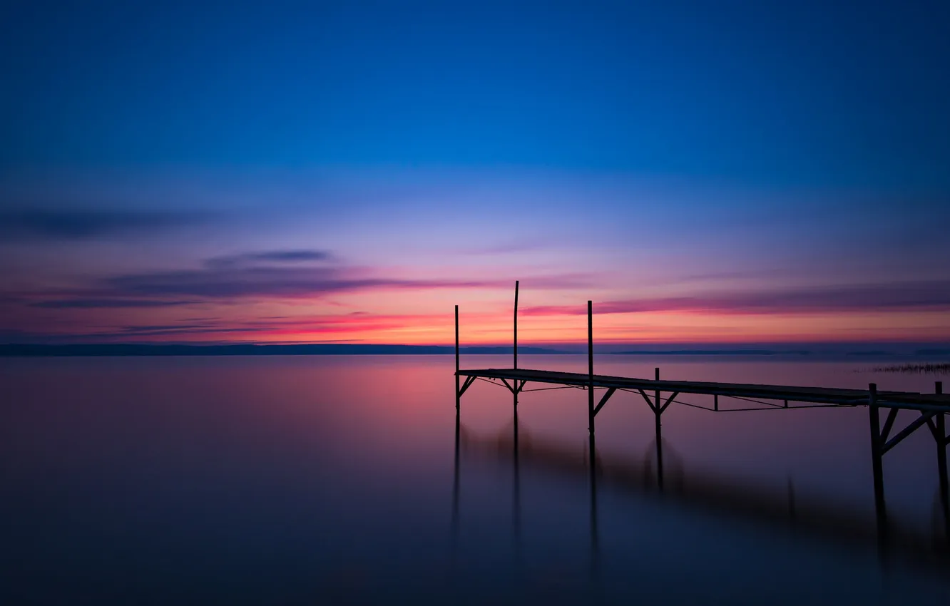 Photo wallpaper the sky, clouds, sunset, shore, the evening, Sweden, The Baltic sea