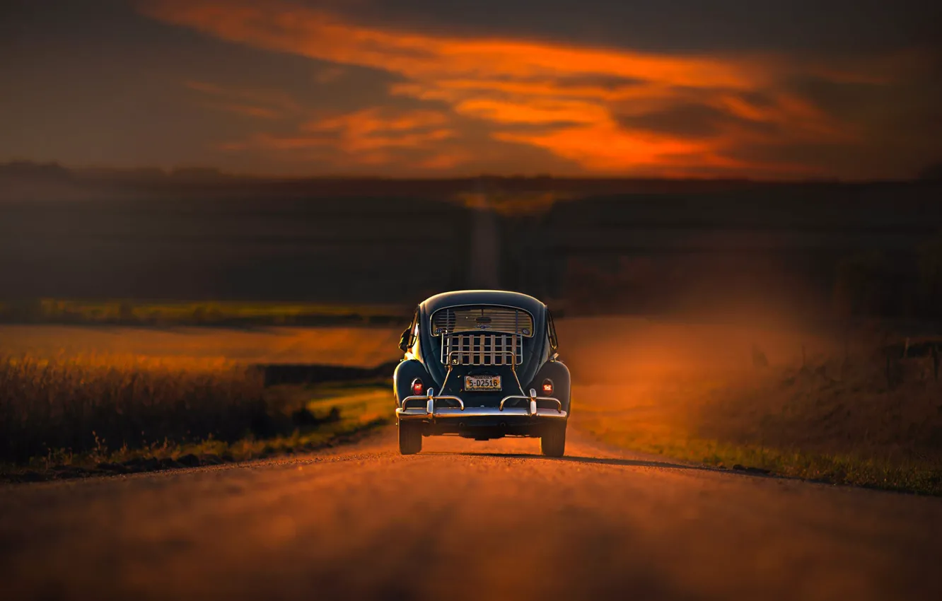 Photo wallpaper road, Chrysler, space, car