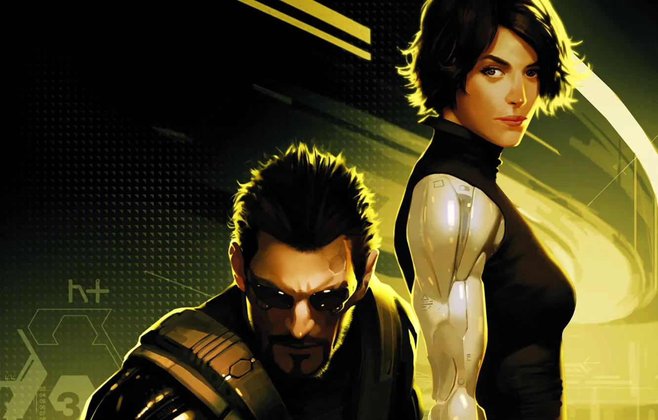 Photo wallpaper art, Deus Ex: Human Revolution, Adam Jensen, Comics, Katrina Sutherland