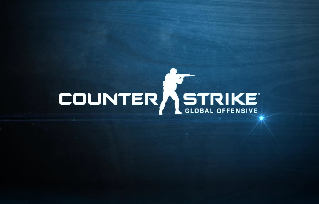 Photo wallpaper game, counter-strike, blue background, global offensive, cs go