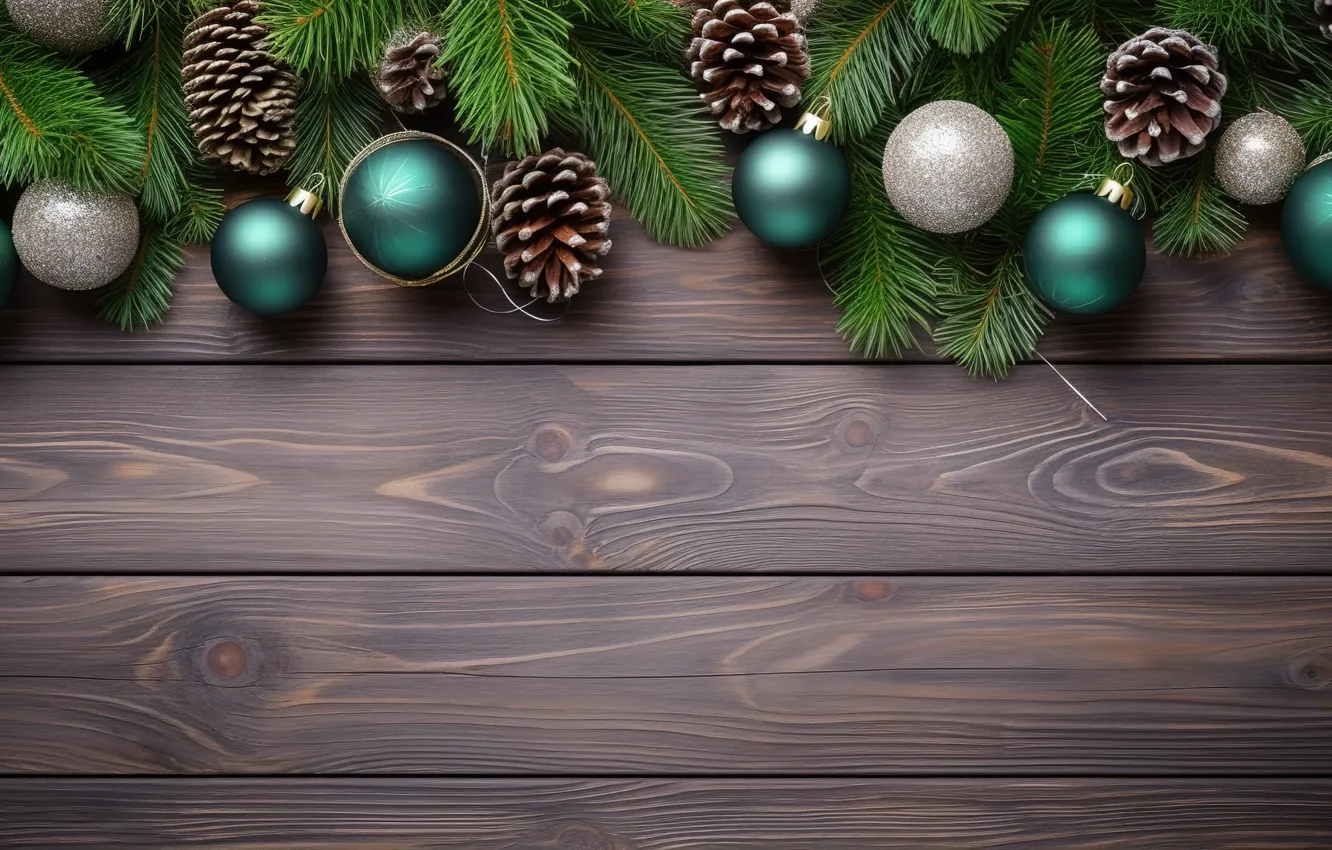 Photo wallpaper decoration, background, balls, New Year, Christmas, new year, Christmas, balls
