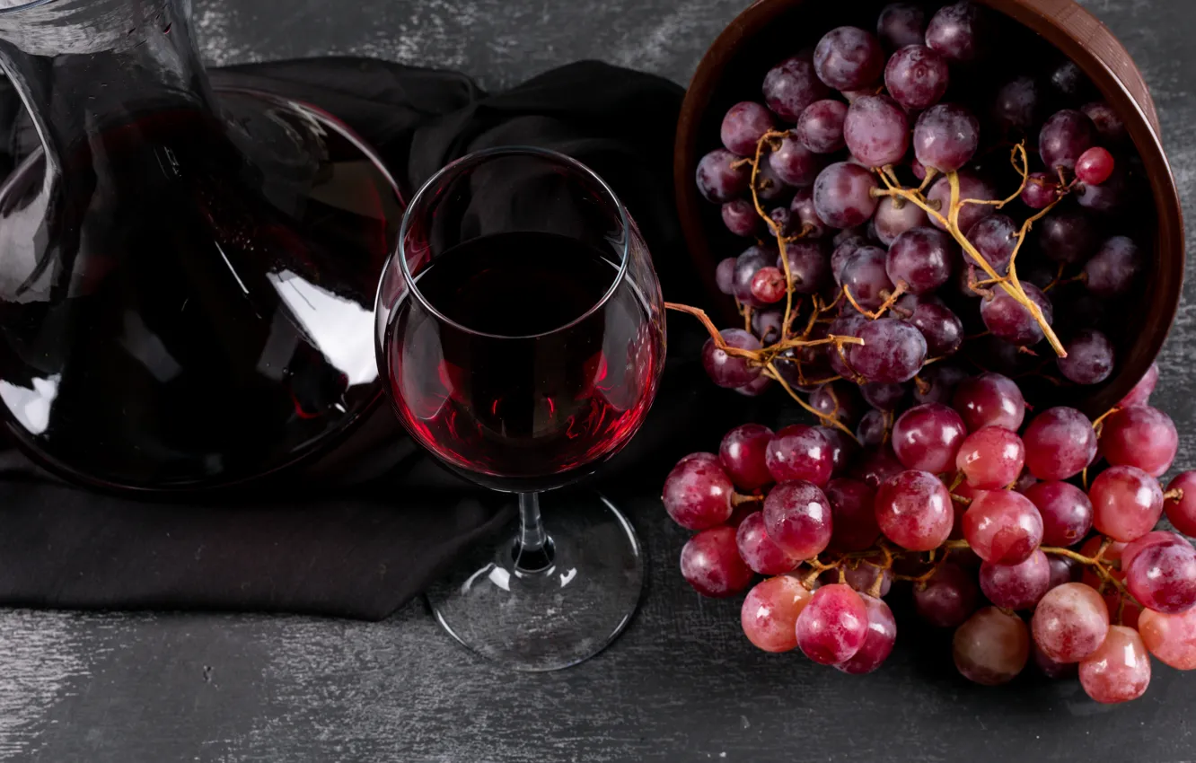 Wallpaper wine, glass, grapes, bunch of grapes images for desktop