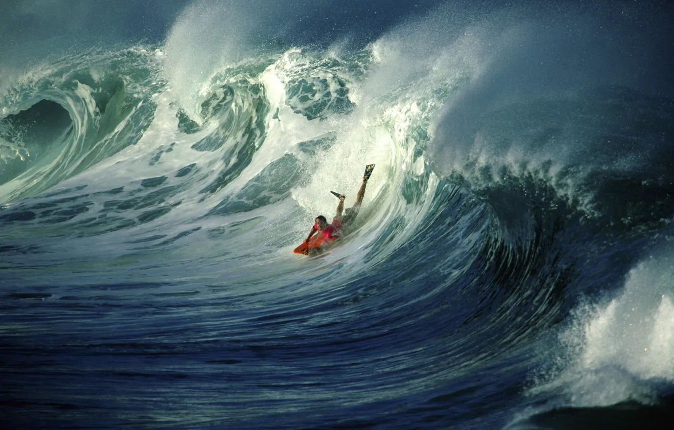 Photo wallpaper movement, wave, surfer