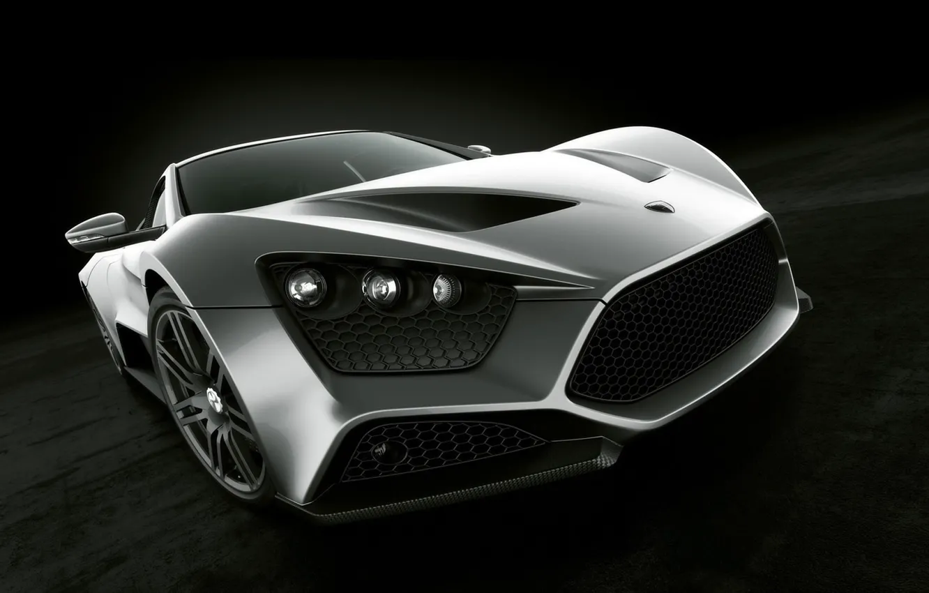 Photo wallpaper silver, sports car, ST1, Zenvo