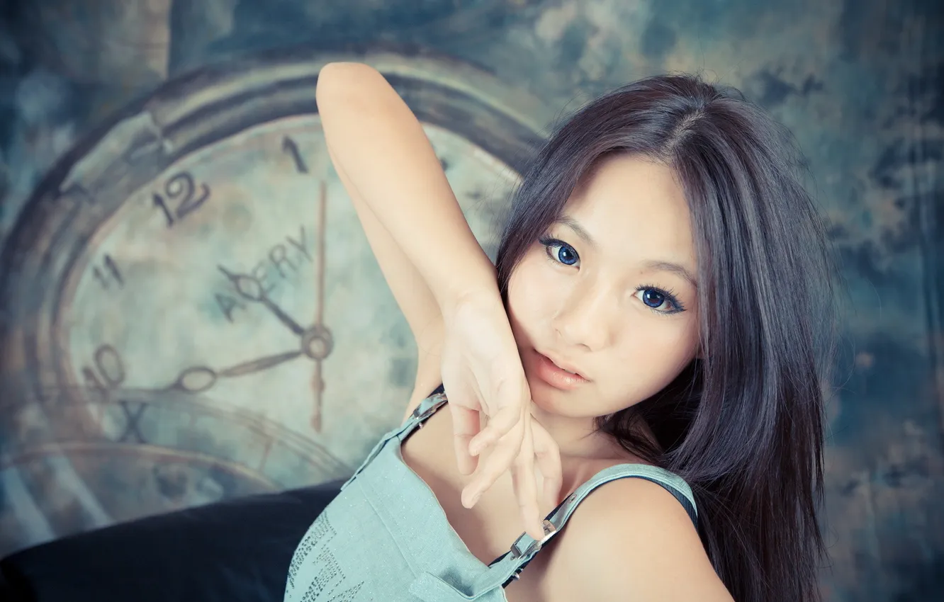 Photo wallpaper girl, background, portrait