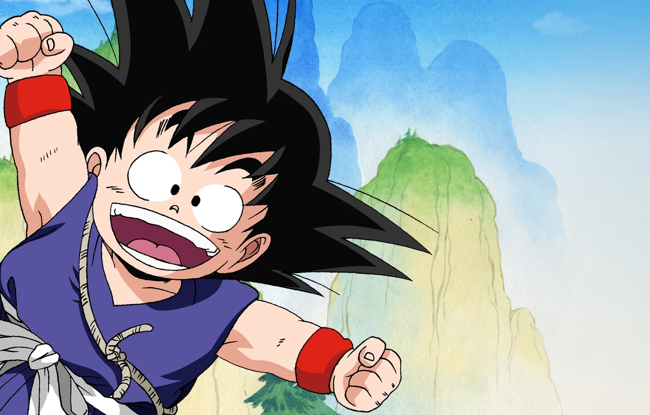 Photo wallpaper Happy, Dragon Ball, Goku