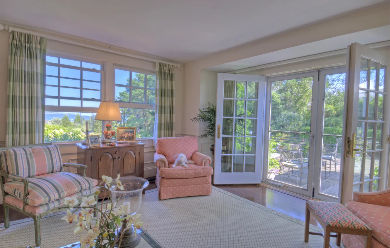 Photo wallpaper design, style, Villa, home, interior, balcony, terrace, living space