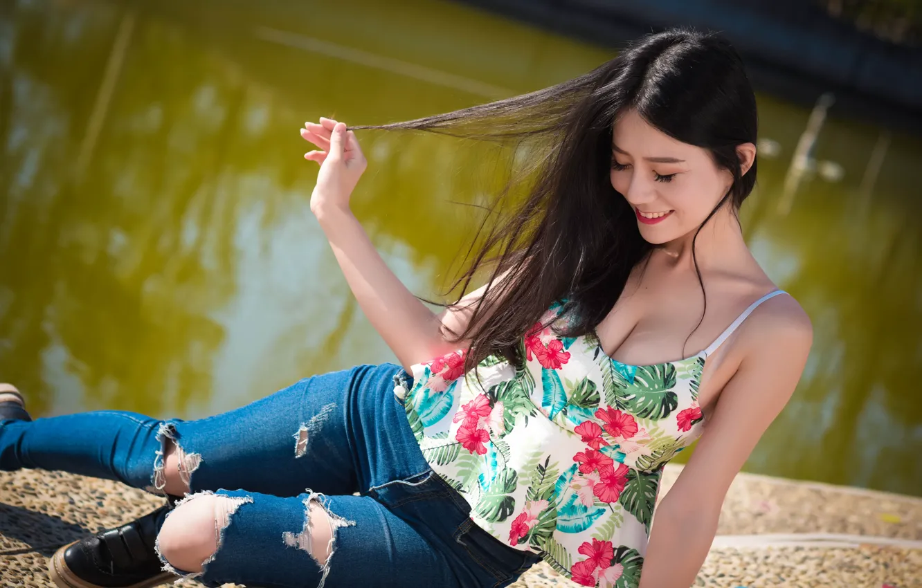 Photo wallpaper summer, smile, beauty