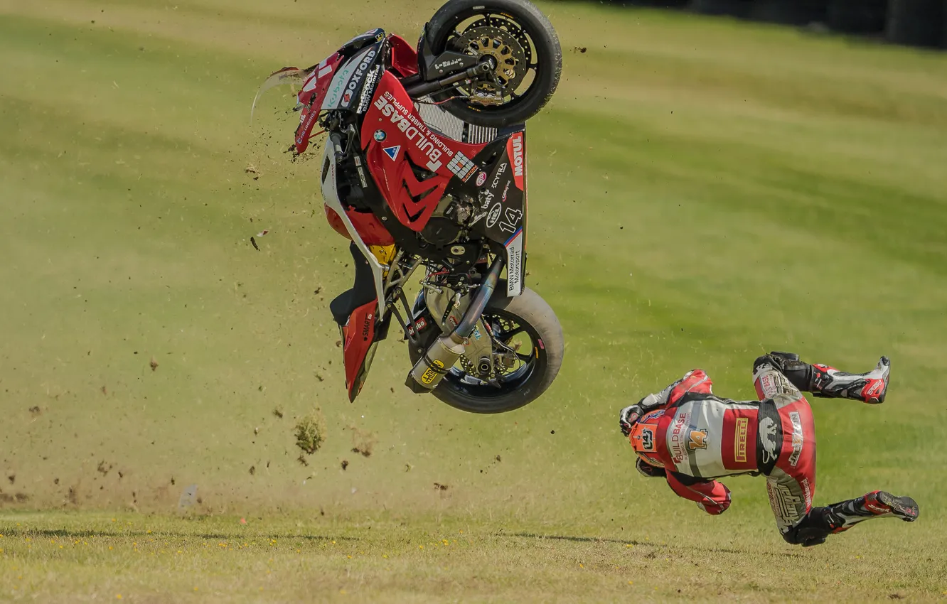 Photo wallpaper crash, the situation, drop, motorcycle, BMV, Motorsport, Lee Jackson