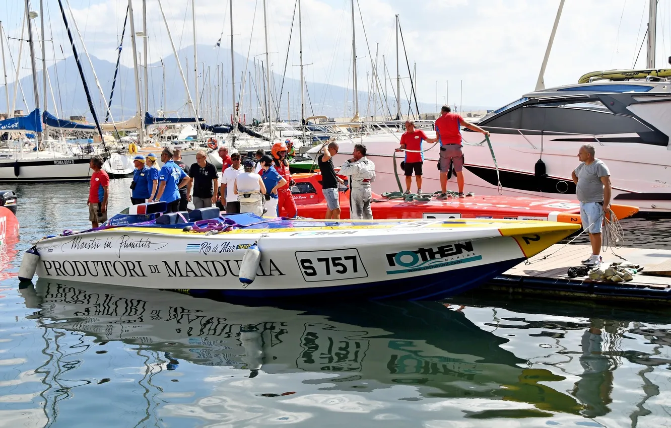 Photo wallpaper race, boat, speed