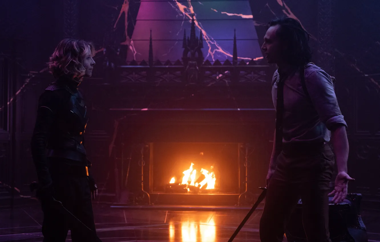 Photo wallpaper Loki, Tom Hiddleston, Marvel Studios, Sylvie, Sophia Di Martino