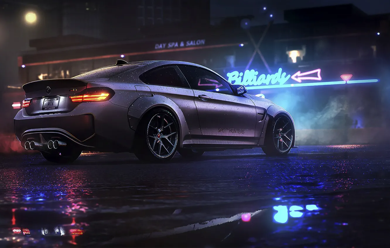 Photo wallpaper night, BMW, game, Need for Speed, nfs, night, art, Electronic Arts