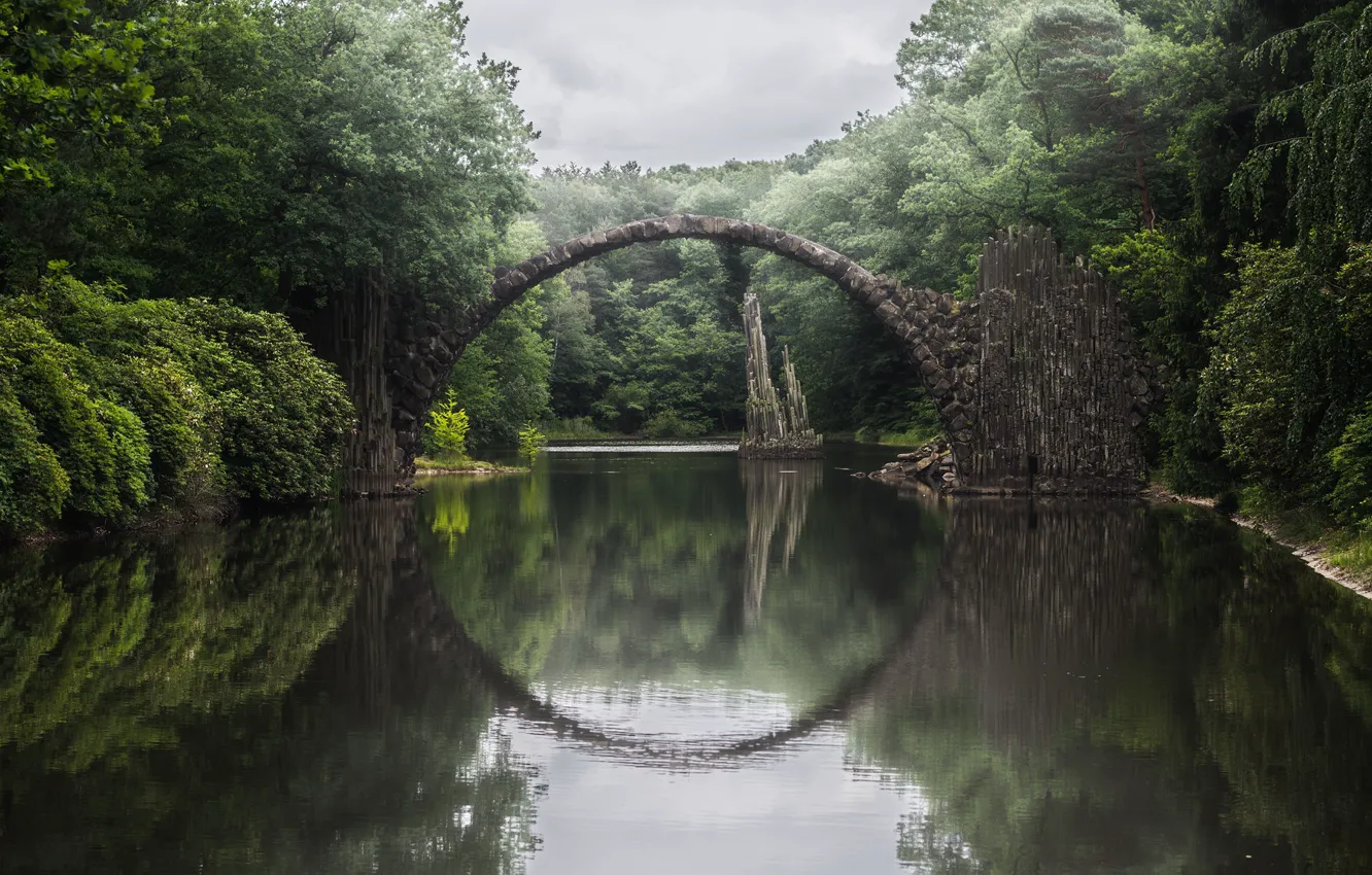Photo wallpaper bridge, nature, Park, Germany, the bridge, Kromelow, Rocketspace