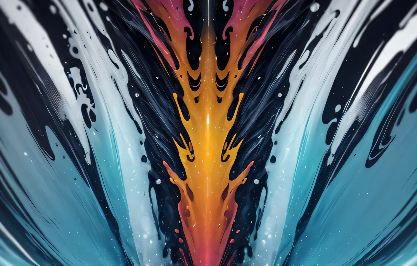 Photo wallpaper squirt, abstraction, paint, divorce, abstract background, AI art, neural network