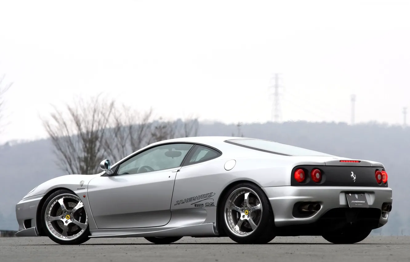 Photo wallpaper silver, rear view, 360, Modena, ferrari 360, modena