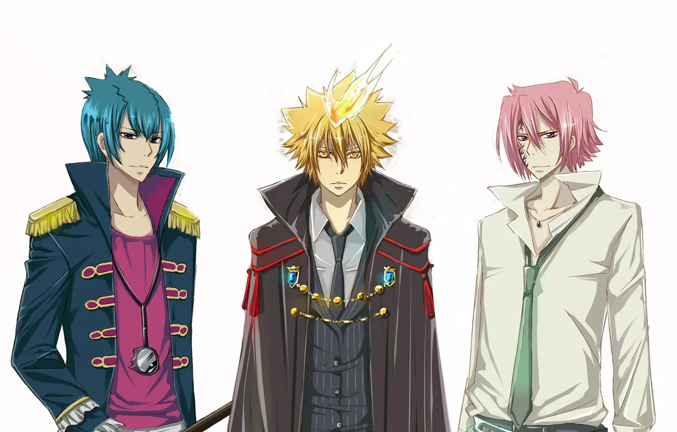 Photo wallpaper background, flame, anime, art, guy, katekyo Hitman reborn, Teacher mafia Reborn