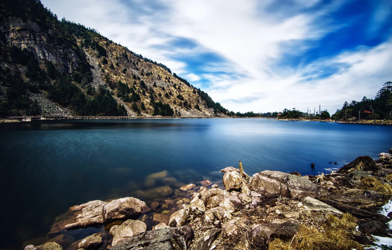 Photo wallpaper lake, China, Landscapes Of China, Landscapes of China