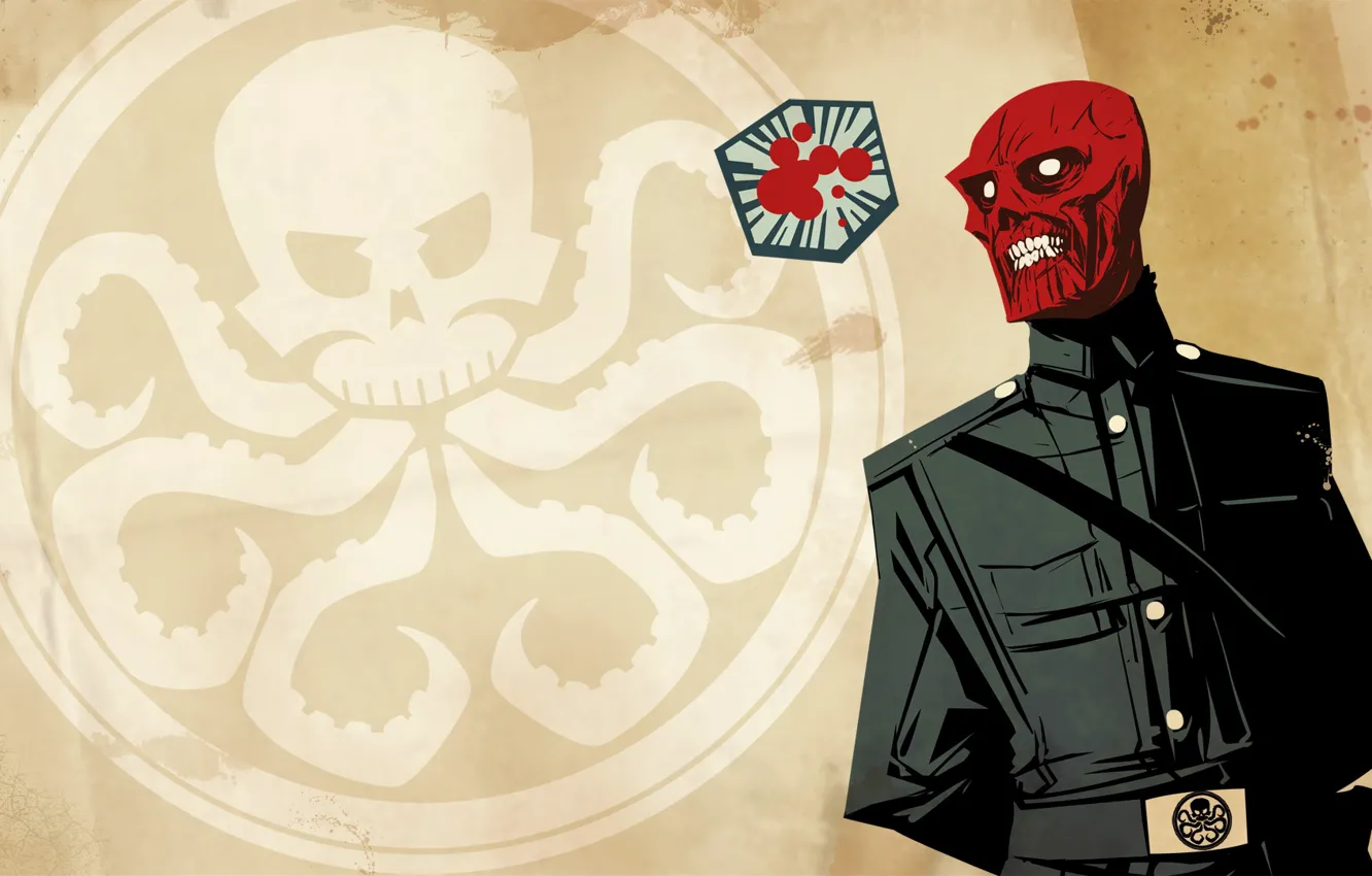 Photo wallpaper Marvel, comic, comics, Red Skull, Hydra, Red Skull