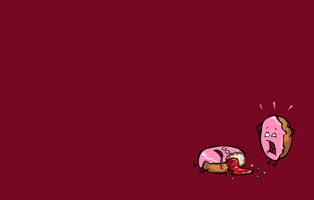 Photo wallpaper death, horror, donuts