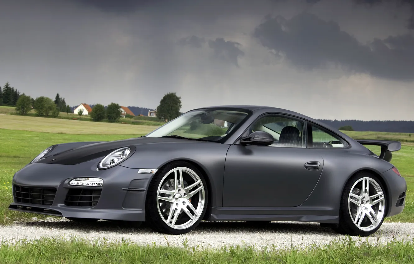 Photo wallpaper auto, nature, Moto, Porshe, front view