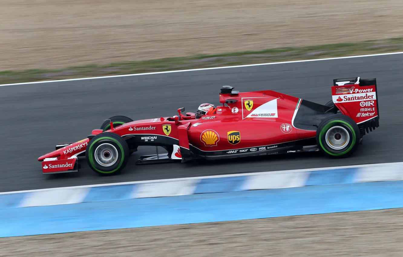 Photo wallpaper Ferrari, Kimi, Raikkonen also, Formula 1, 2015, tests, SF15T